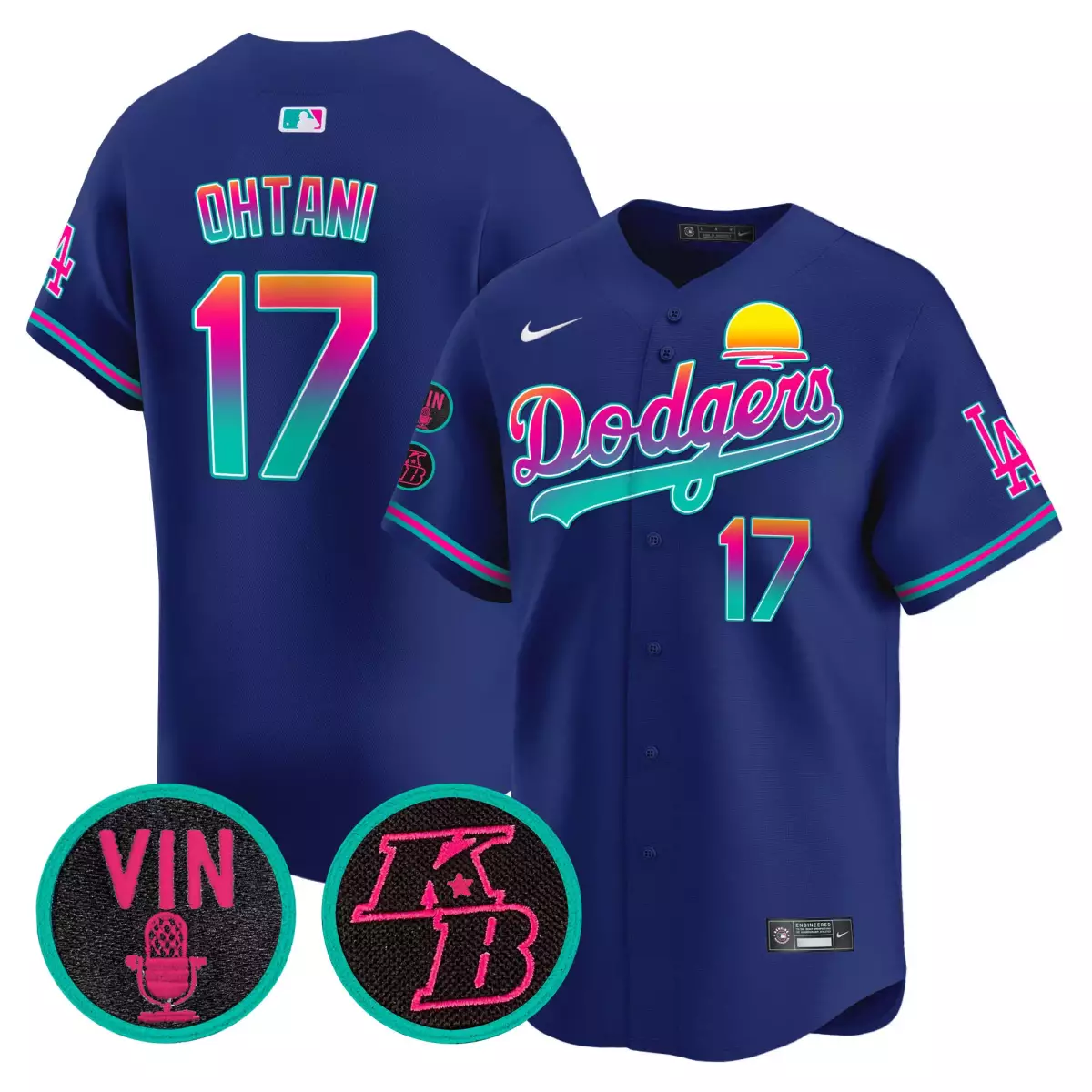 los angeles dodgers 17 shohei ohtani navy jersey 2024 los angeles city style vapor premier limited v2 all stitched
