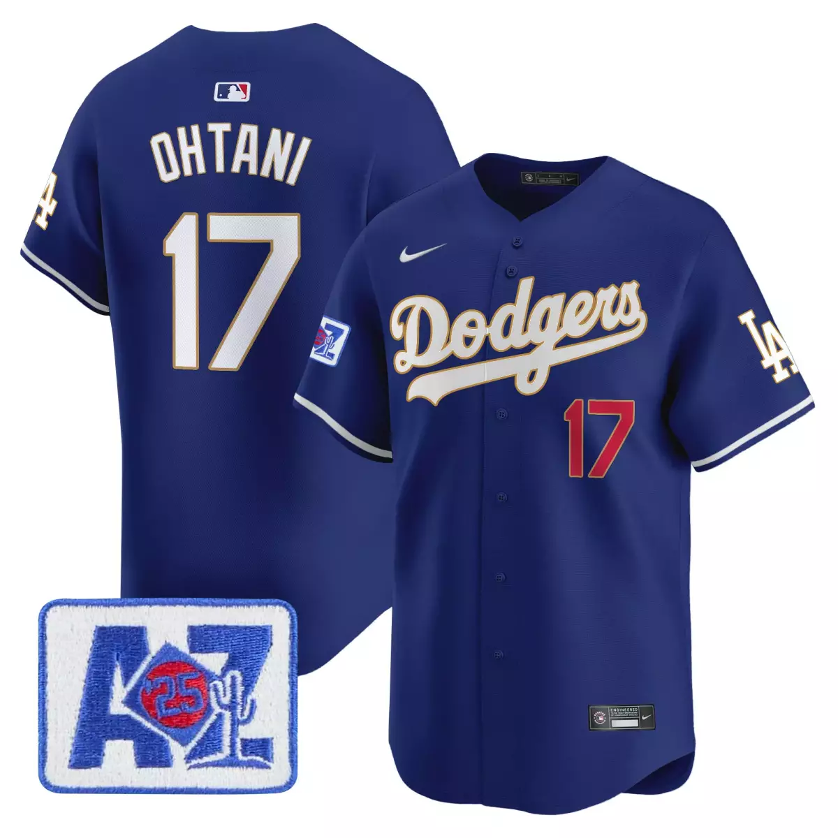 los angeles dodgers 17 shohei ohtani navy jersey 2025 gold vapor premier elite all stitched 6hf