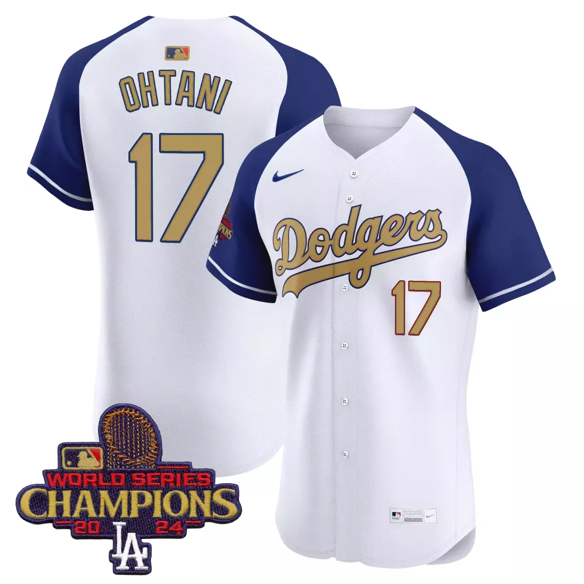 los angeles dodgers 17 shohei ohtani white jersey 2025 gold vapor premier elite all stitched fl7