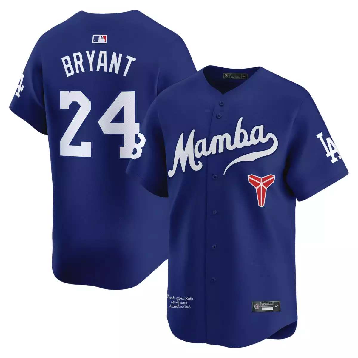 los angeles dodgers 24 kobe bryant navy jersey jackie robinson breaking barriers patch vapor premier limited all stitche