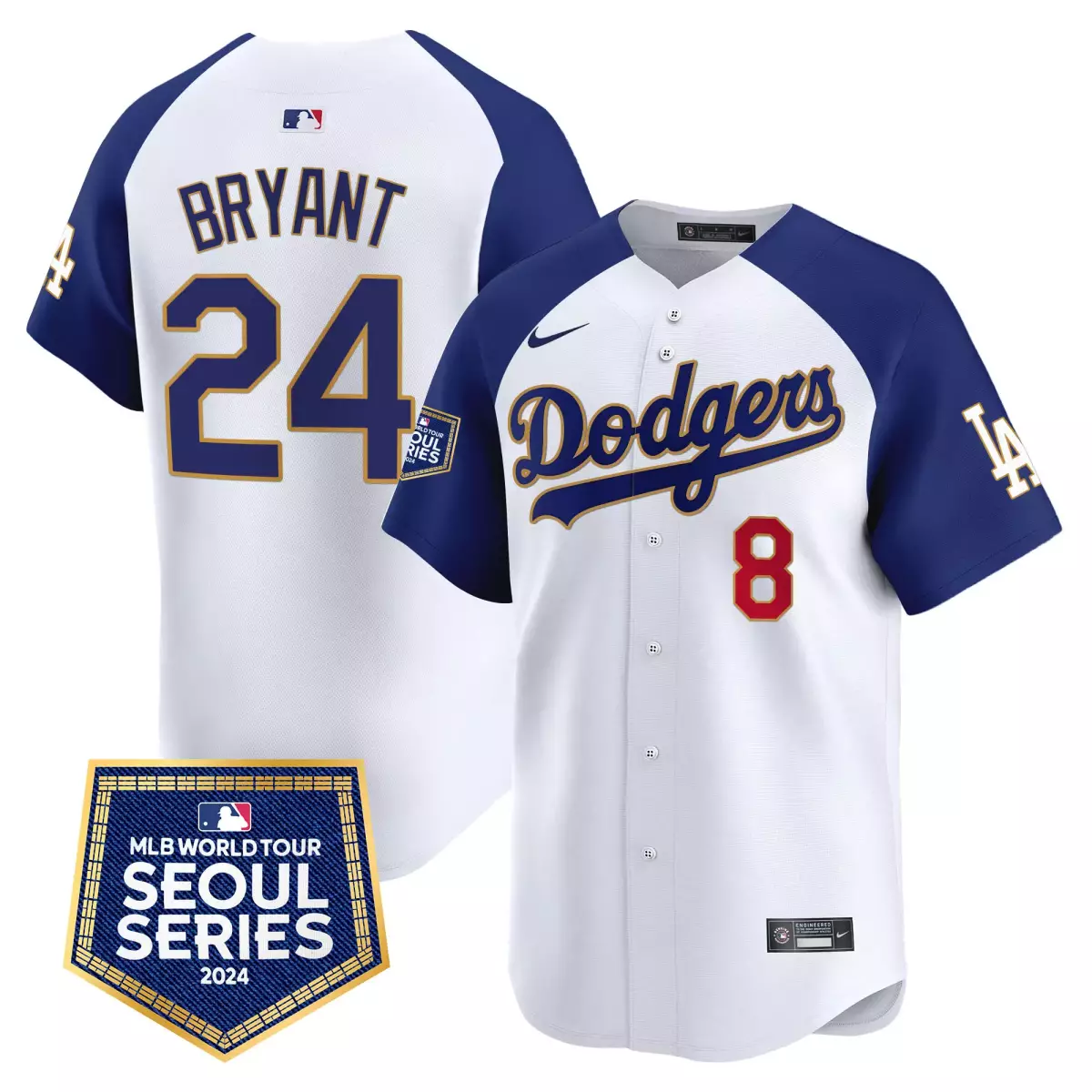 los angeles dodgers 24 kobe bryant white jersey 2024 los angeles city style vapor premier limited v2 all stitched lea