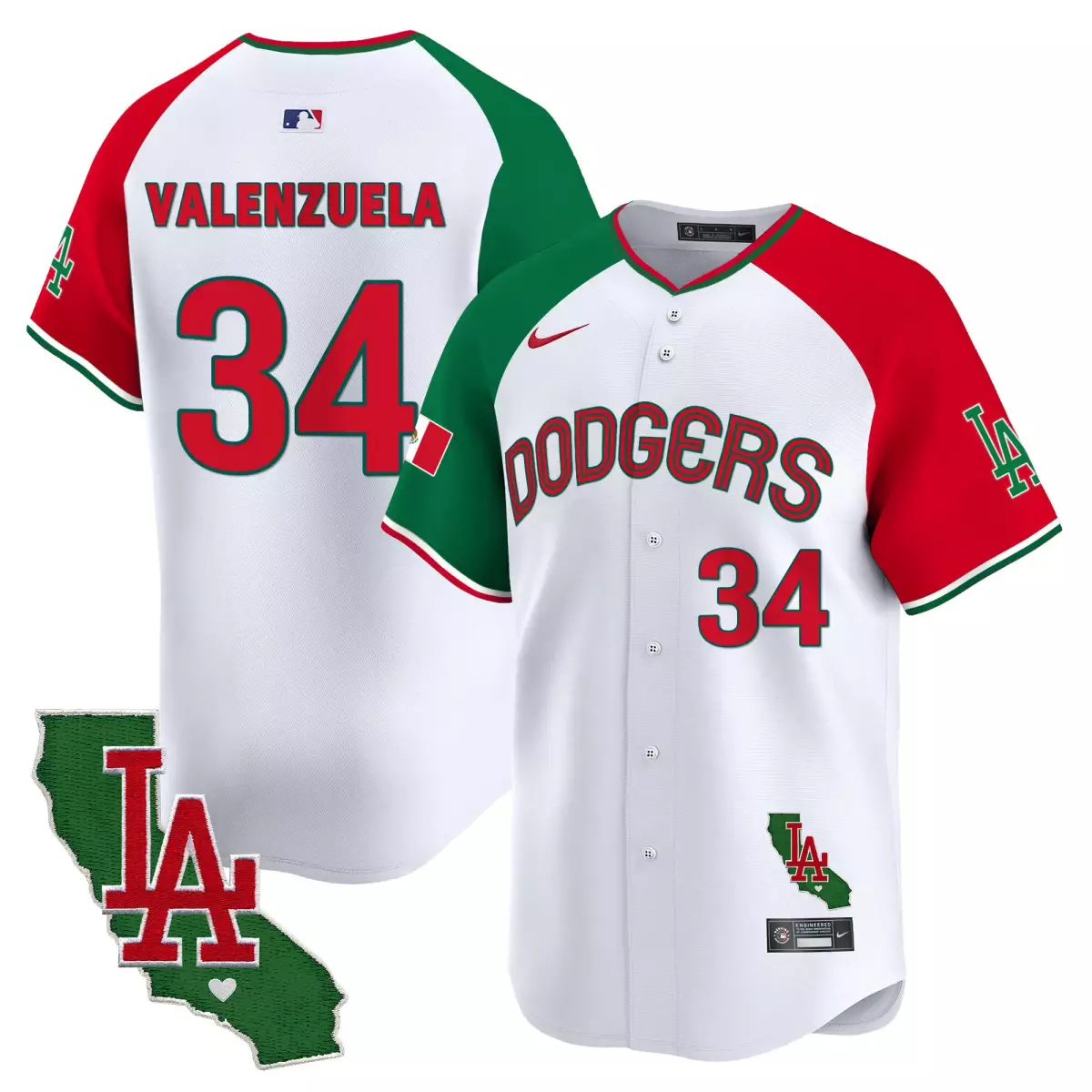 los angeles dodgers 34 valenzuela white jersey mexico california patch vapor premier limited v3 all stitched 7k6