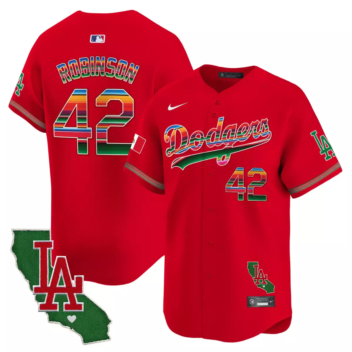 los angeles dodgers 42 robinson navy jersey mexico california patch vapor premier limited v2 all stitched