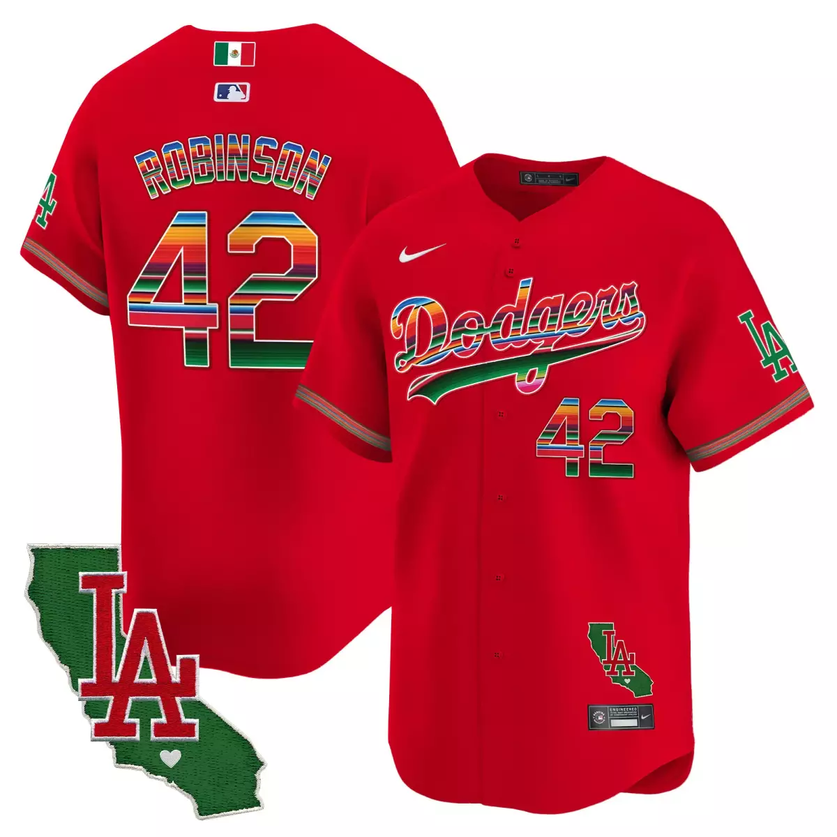 los angeles dodgers 42 robinson navy jersey mexico california patch vapor premier limited v2 all stitched