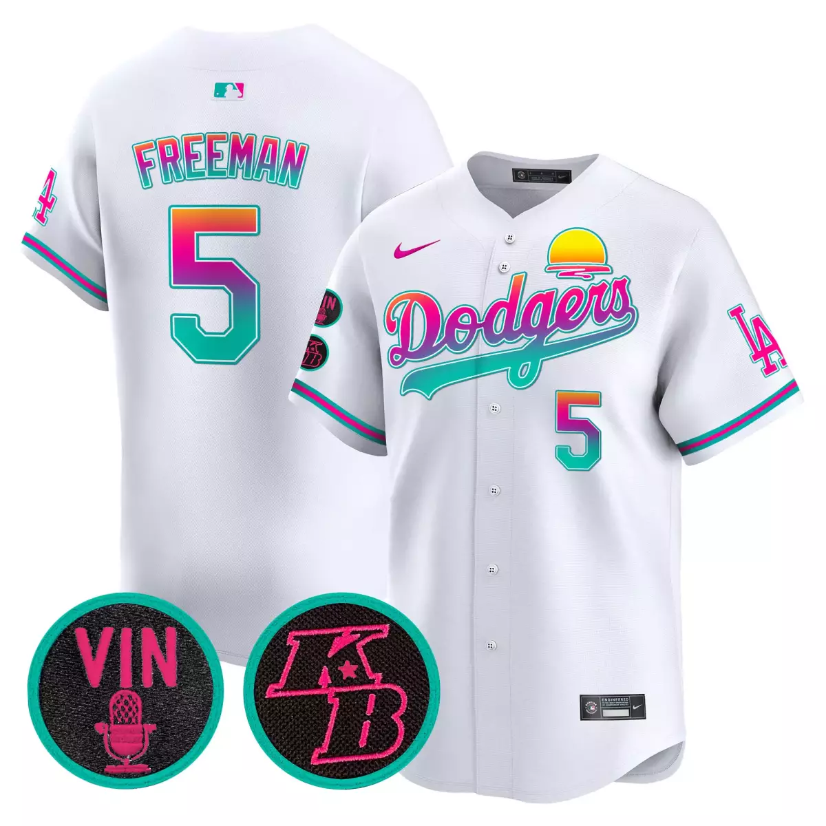 los angeles dodgers 5 freeman white jersey 2024 los angeles city style vapor premier limited v2 all stitched f4r