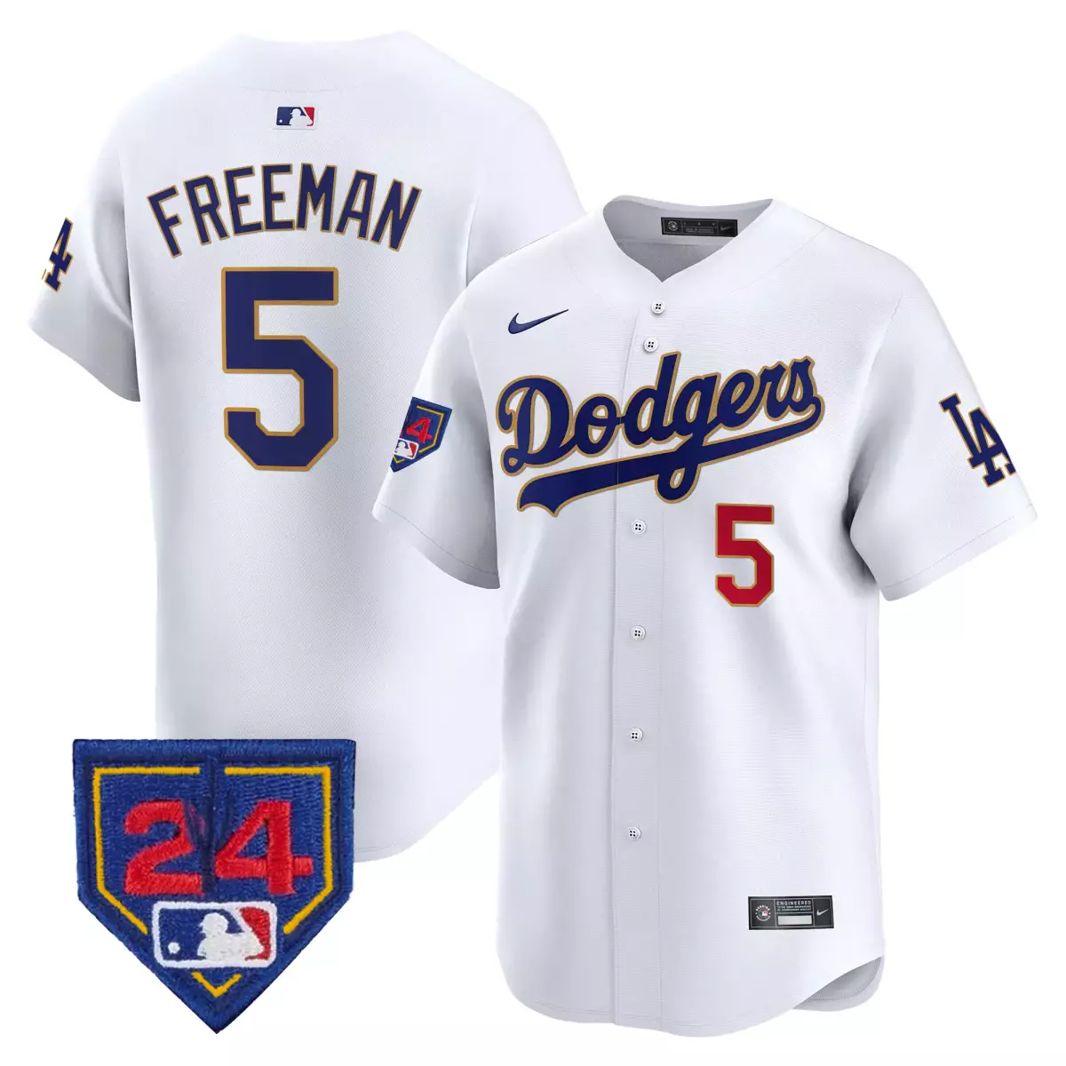 los angeles dodgers 5 freeman white jersey 2024 los angeles city style vapor premier limited v2 all stitched f4r