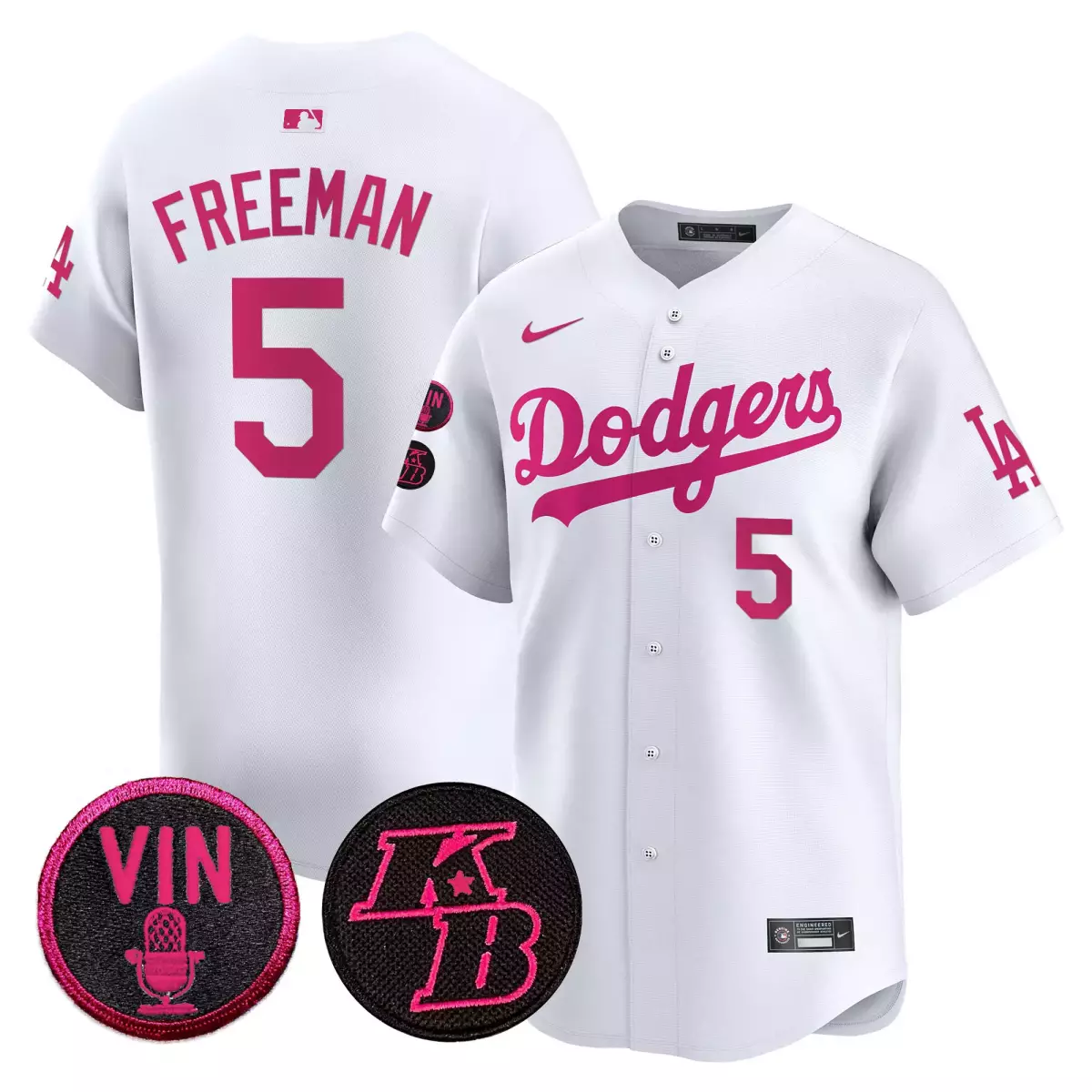 los angeles dodgers 5 freeman white jersey mexico california patch vapor premier limited v4 all stitched mzr