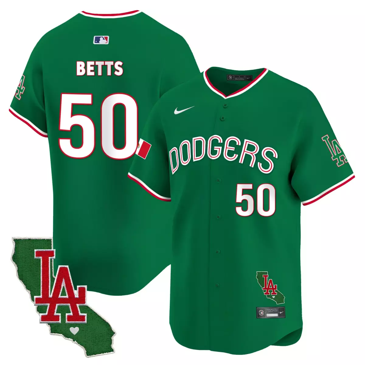 Betts Los Angeles Dodgers Fernando Valenzuela Memorial Jersey | White Vapor Premier Limited Edition | For Men, Women & Youth