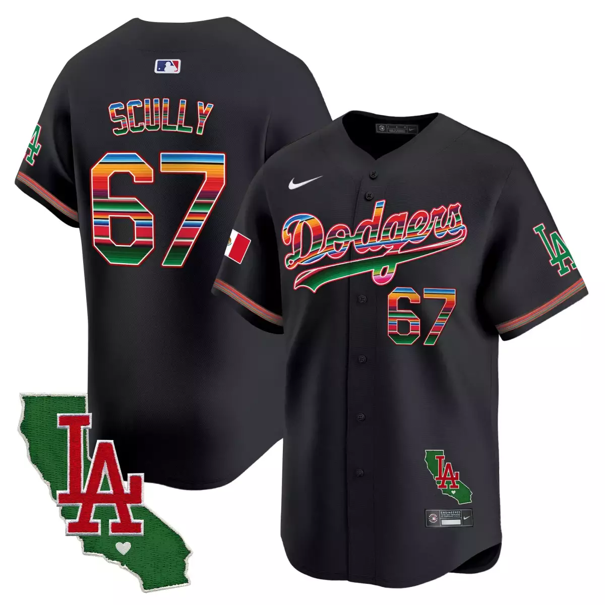 los angeles dodgers 67 scully black jersey armed forces day vapor premier limited all stitched