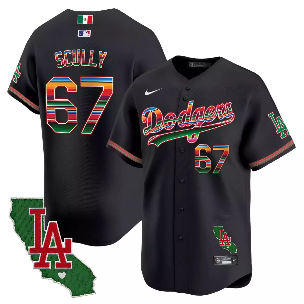 los angeles dodgers 67 scully black jersey armed forces day vapor premier limited all stitched