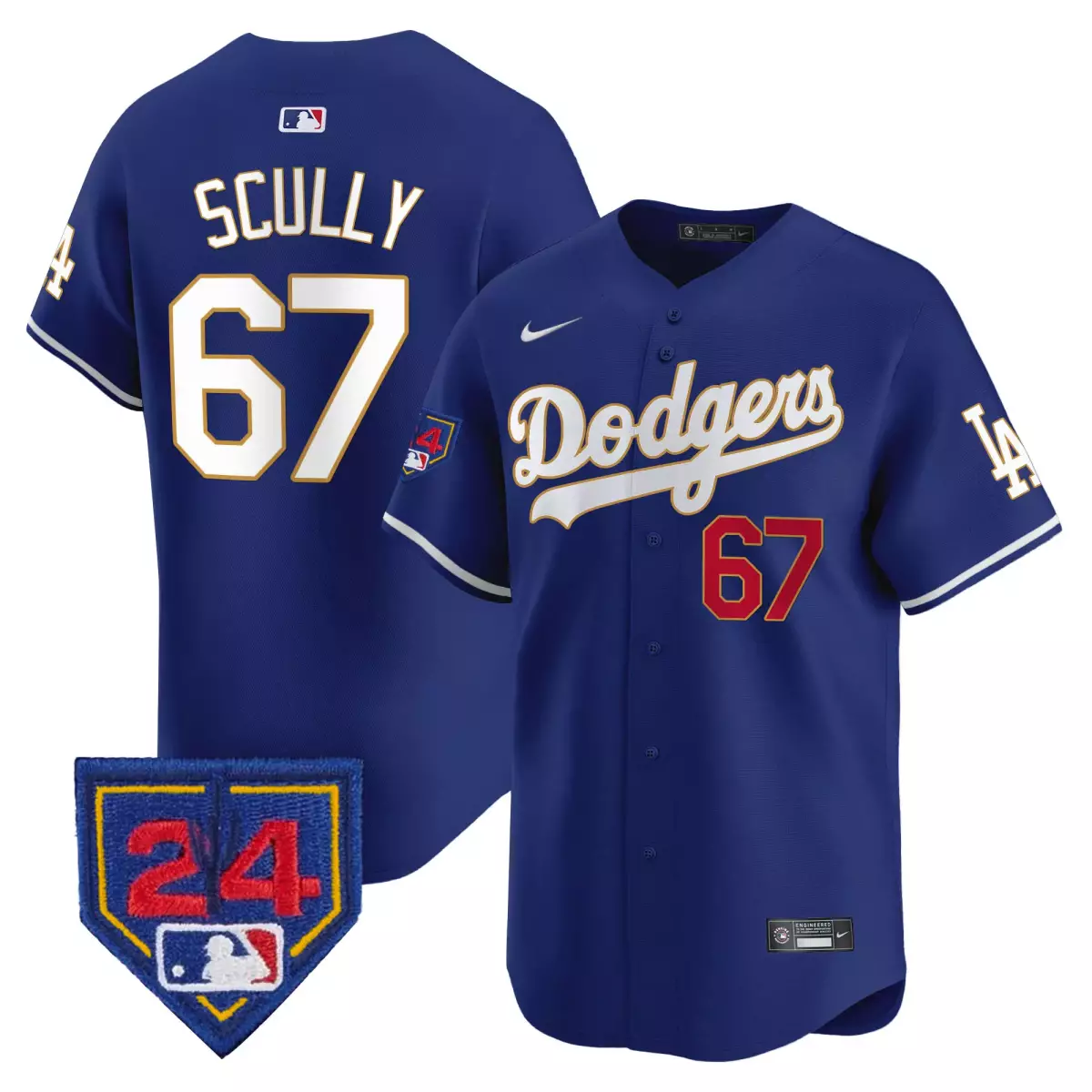 los angeles dodgers 67 scully navy jersey 2024 los angeles city style vapor premier limited v2 all stitched
