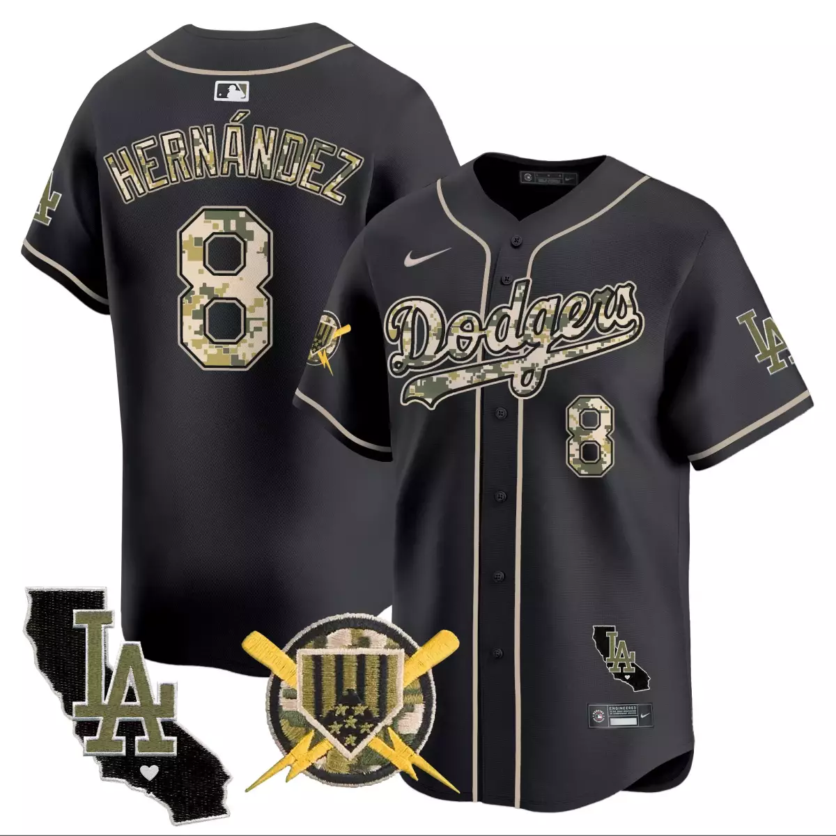los angeles dodgers 8 hernandez black jersey 2024 los angeles city style vapor premier limited v2 all stitched