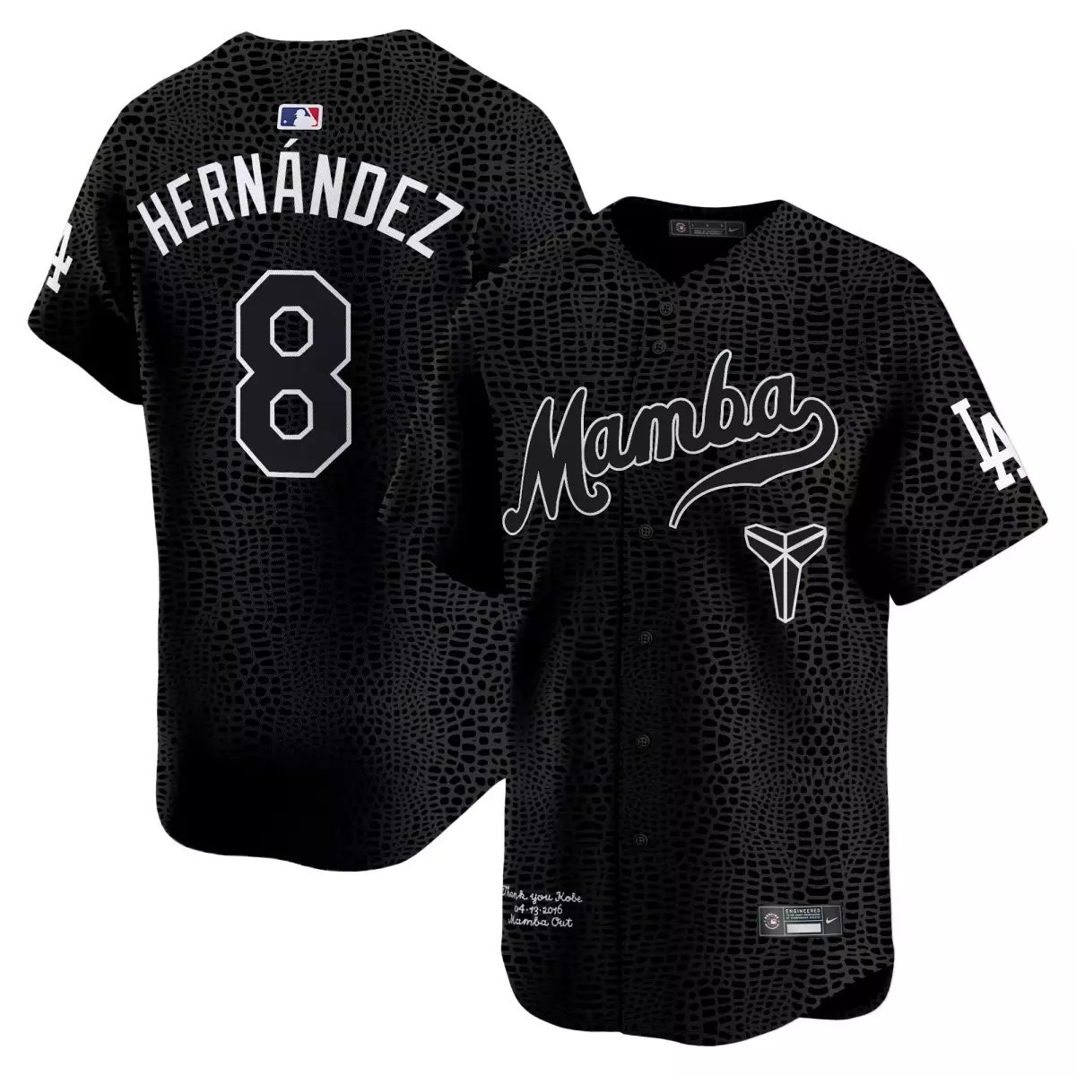 los angeles dodgers 8 hernandez black jersey 2024 los angeles city style vapor premier limited v2 all stitched