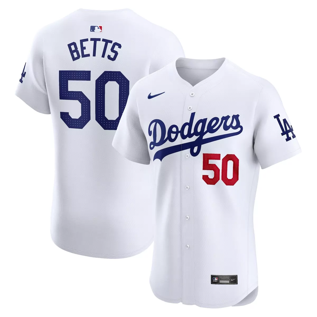 los angeles dodgers mookie betts white home 2025 world series champions jersey