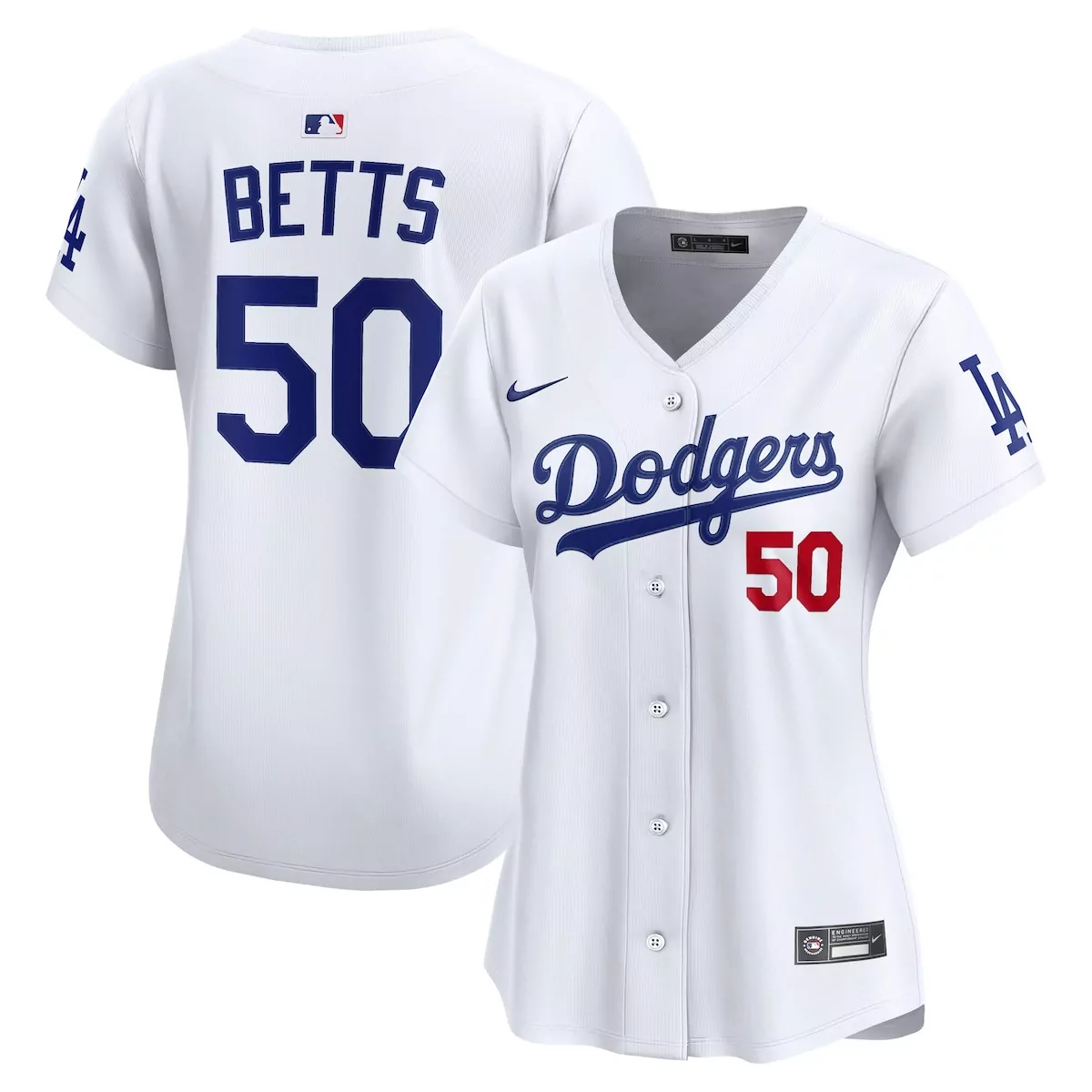 los angeles dodgers mookie betts white home 2025 world series champions jersey