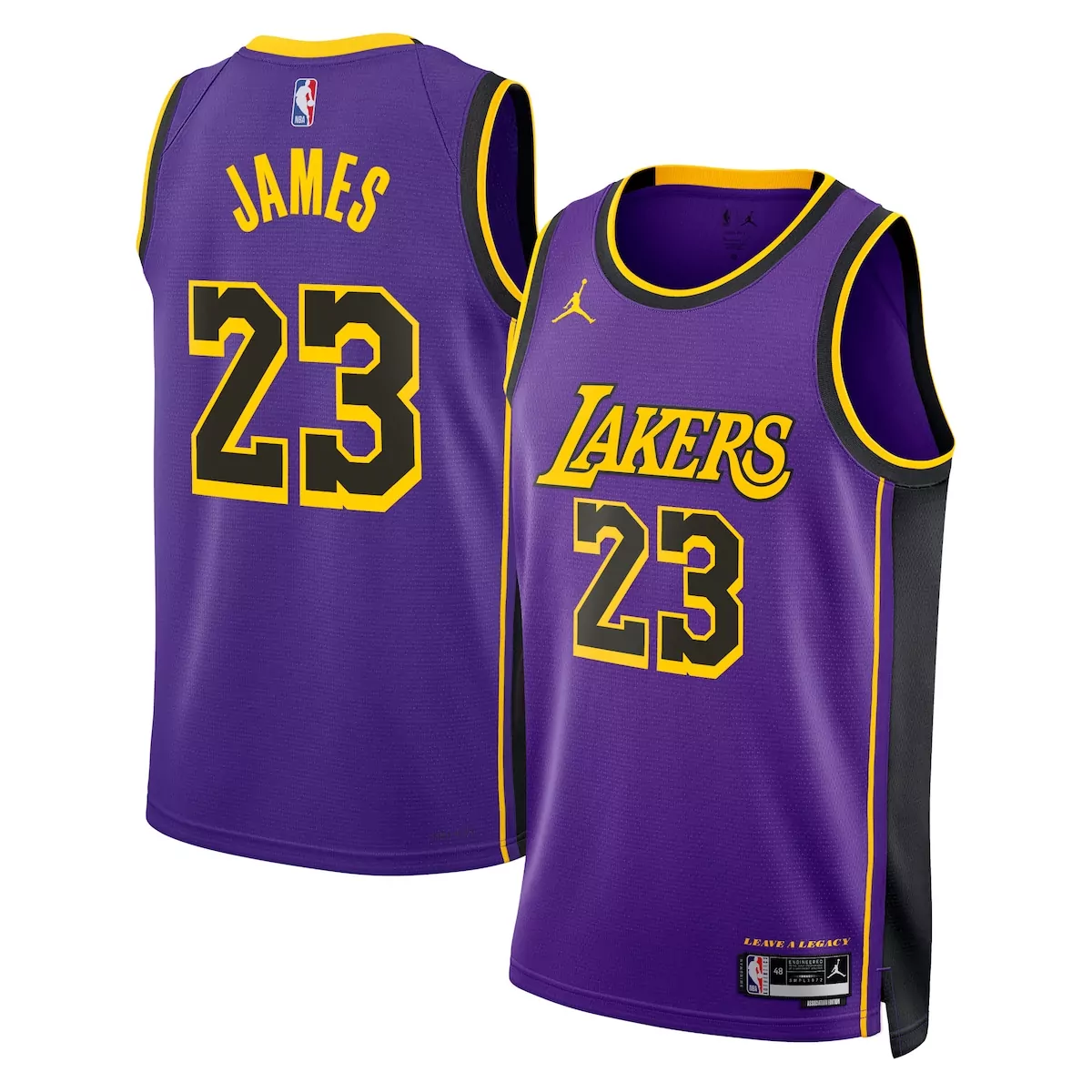 los angeles lakers jordan statement edition jersey purple lebron james unisex