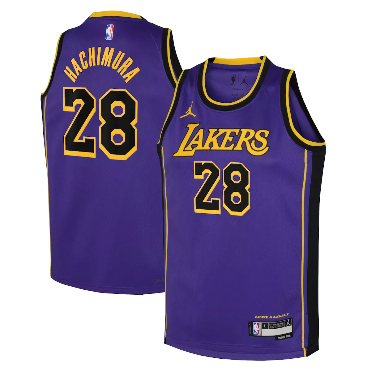 los angeles lakers icon edition jersey gold rui hachimura unisex