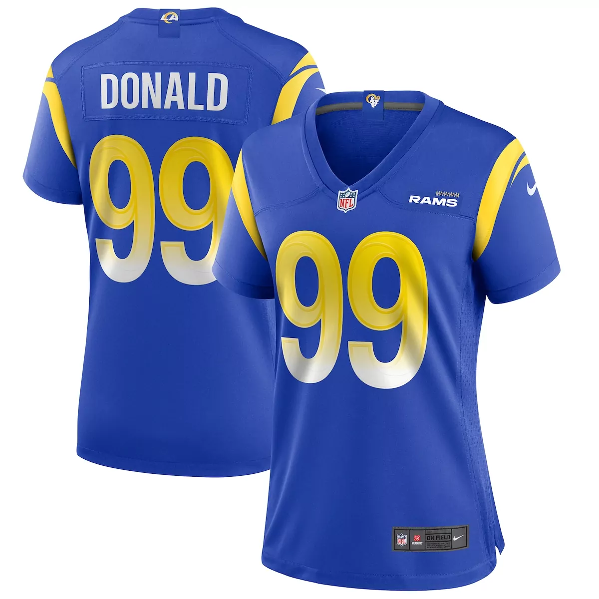 los angeles rams aaron donald royal player jersey