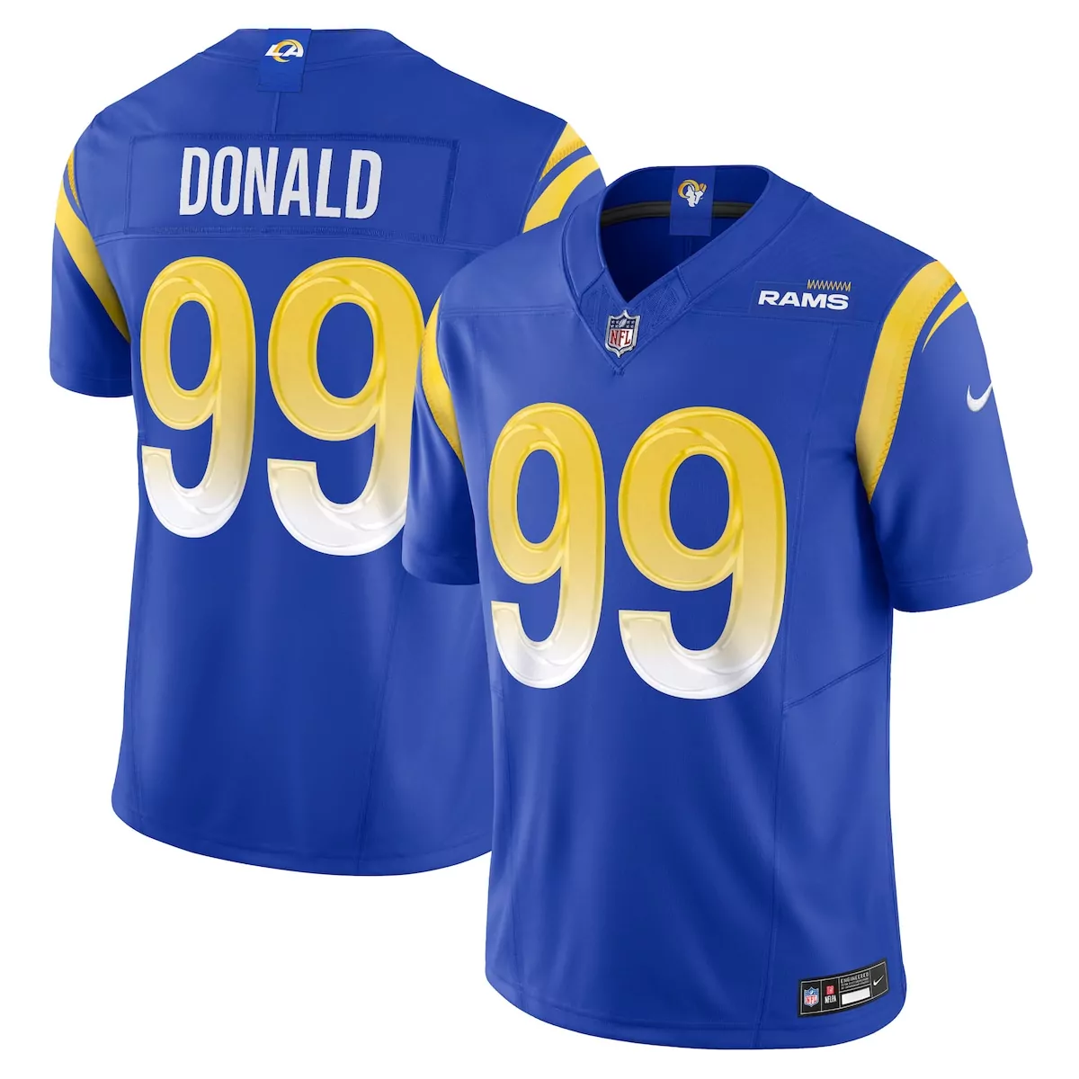 los angeles rams aaron donald royal player jersey