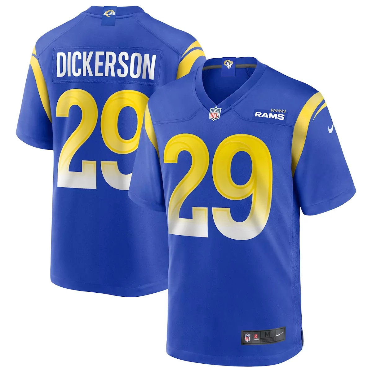 los angeles rams eric dickerson royal game retired player jersey nb5
