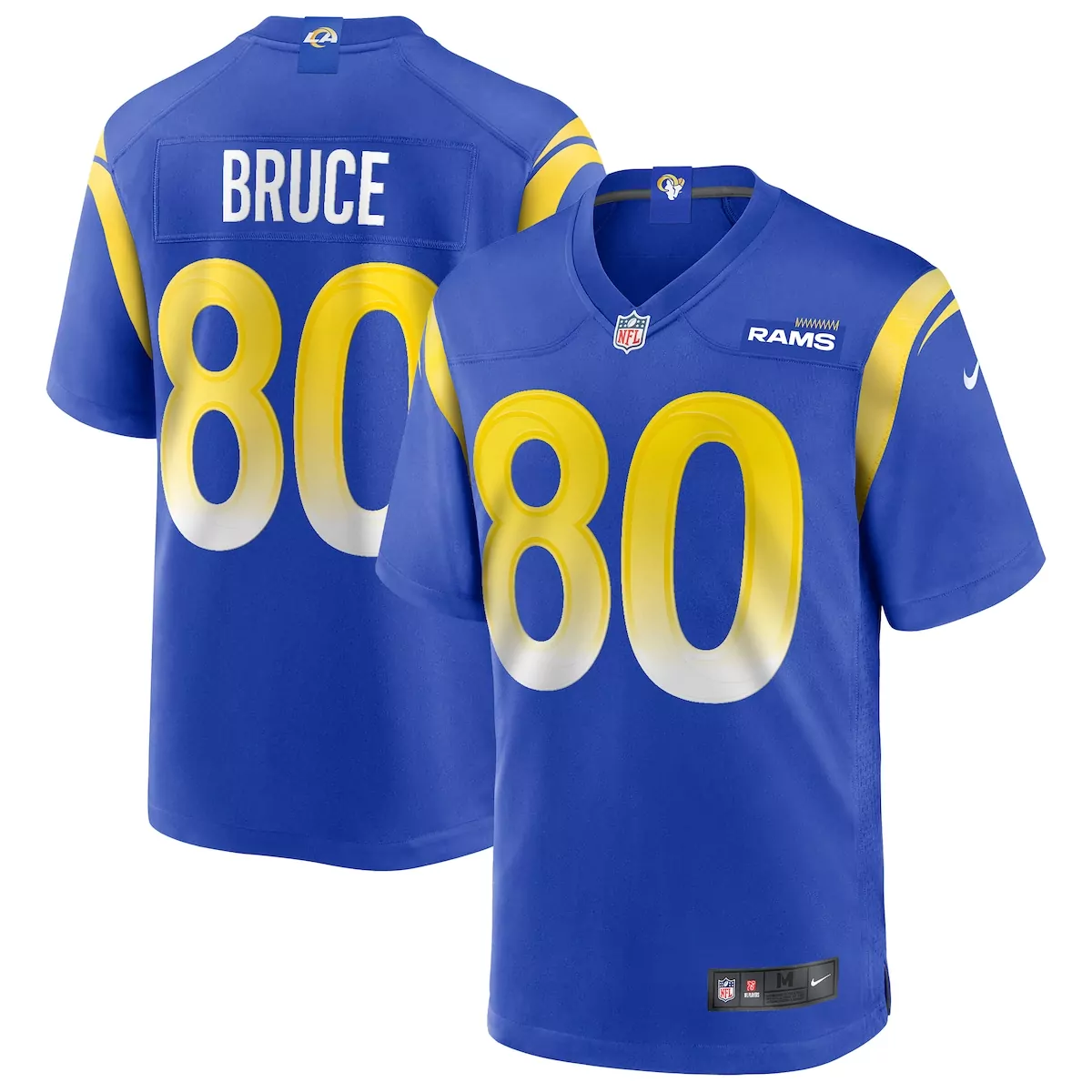 los angeles rams isaac bruce royal game retired player jersey t3h