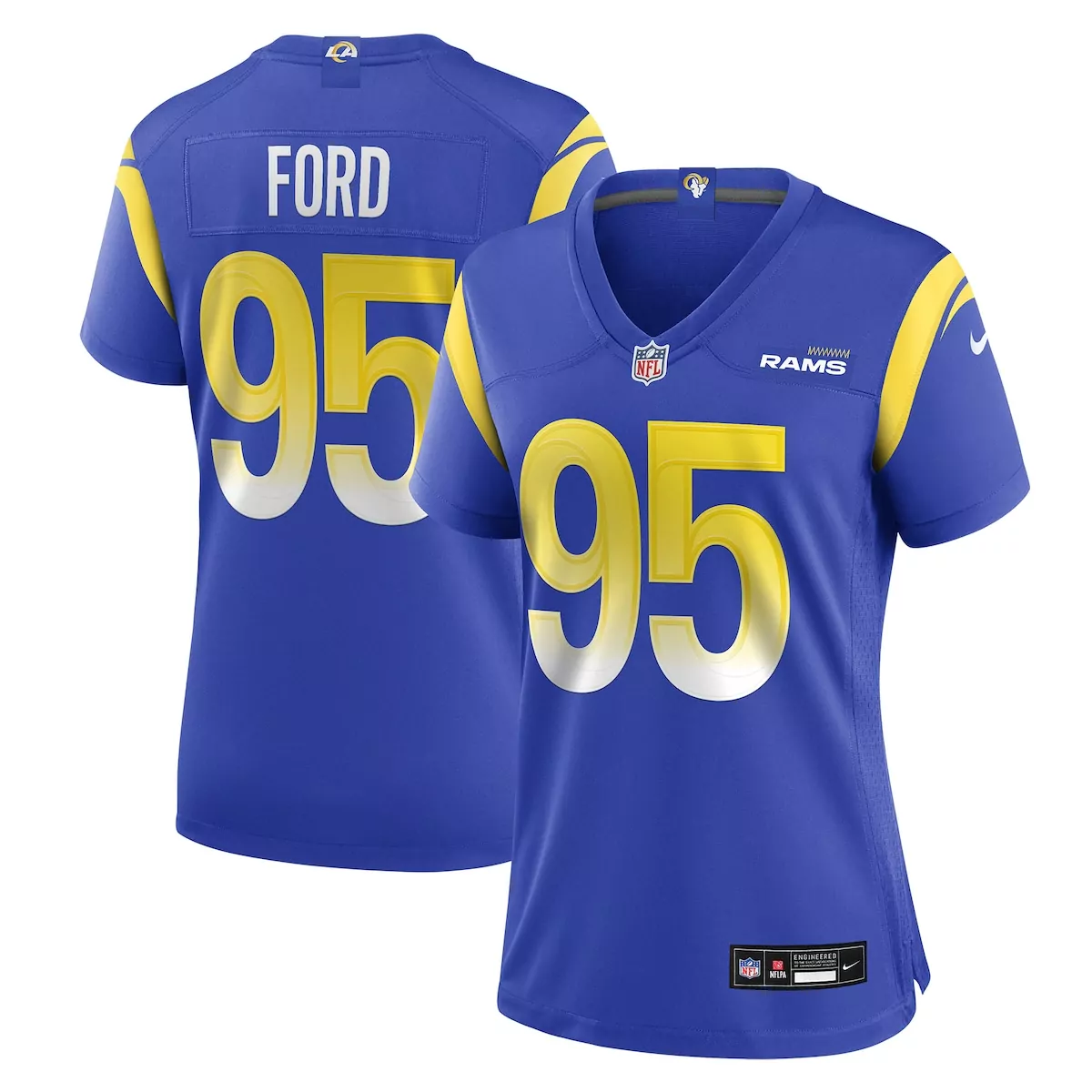 los angeles rams nate landman royal team game jersey