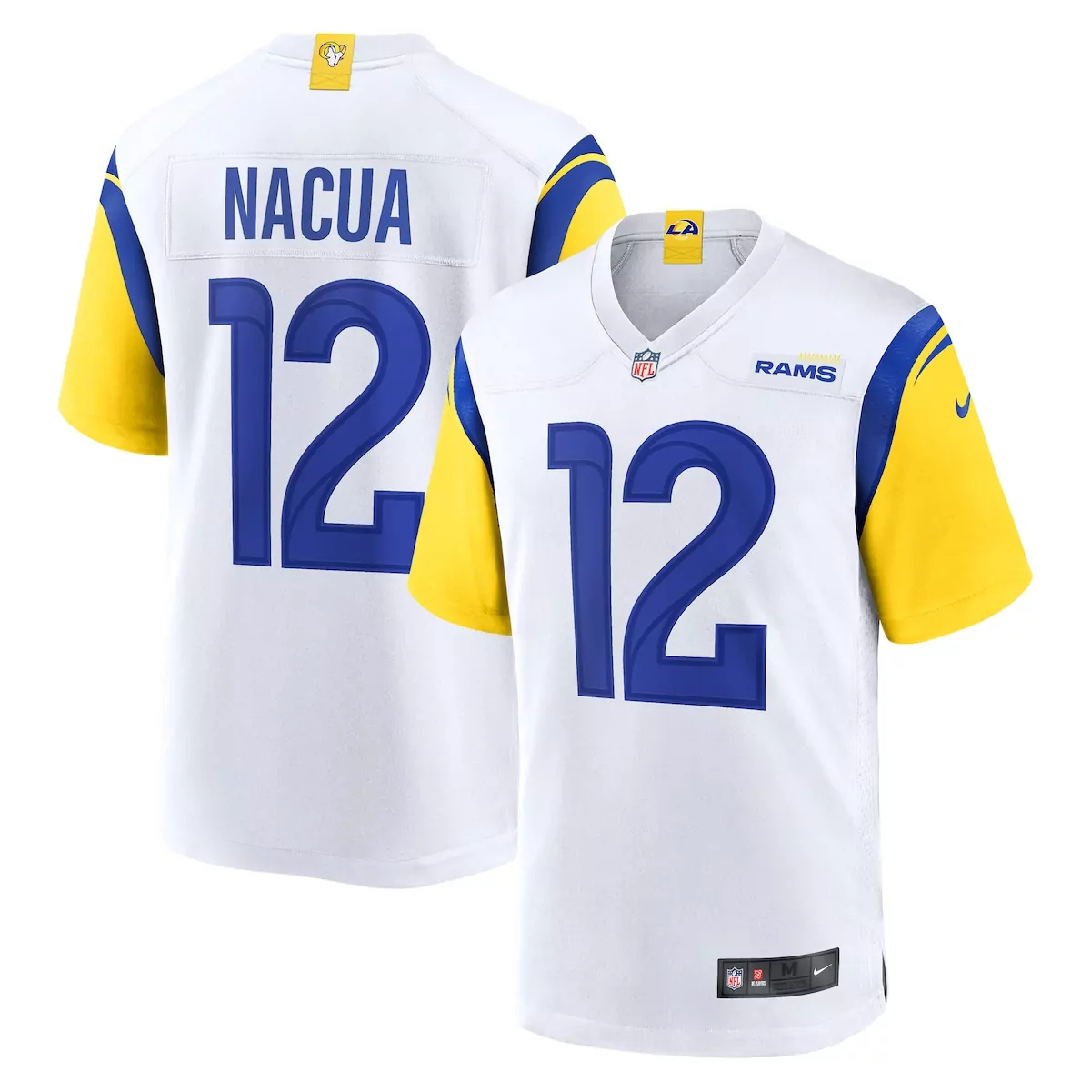 los angeles rams puka nacua royal game player jersey