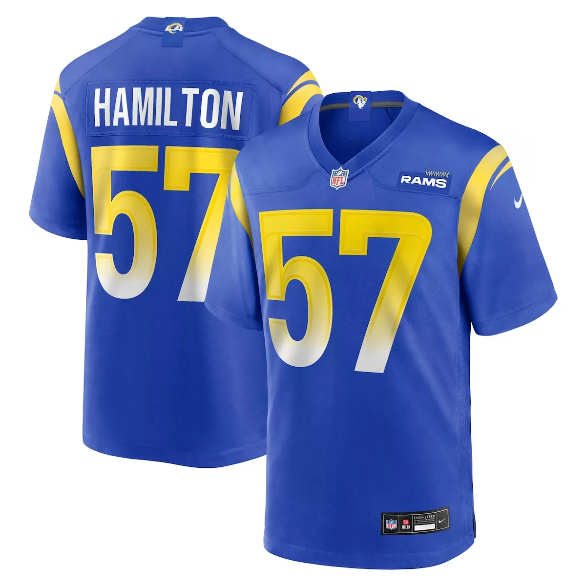 los angeles rams trevius hodges tomlinson royal team game jersey joc