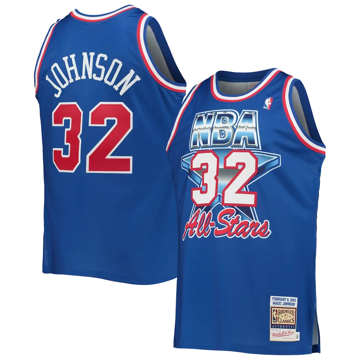 magic johnson royal western conference hardwood classics 1992 nba all star game jersey