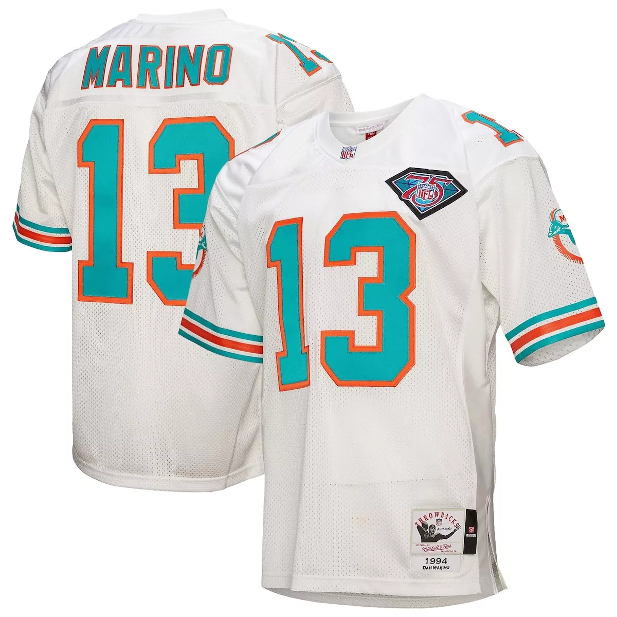 miami dolphins white alternate custom game jersey