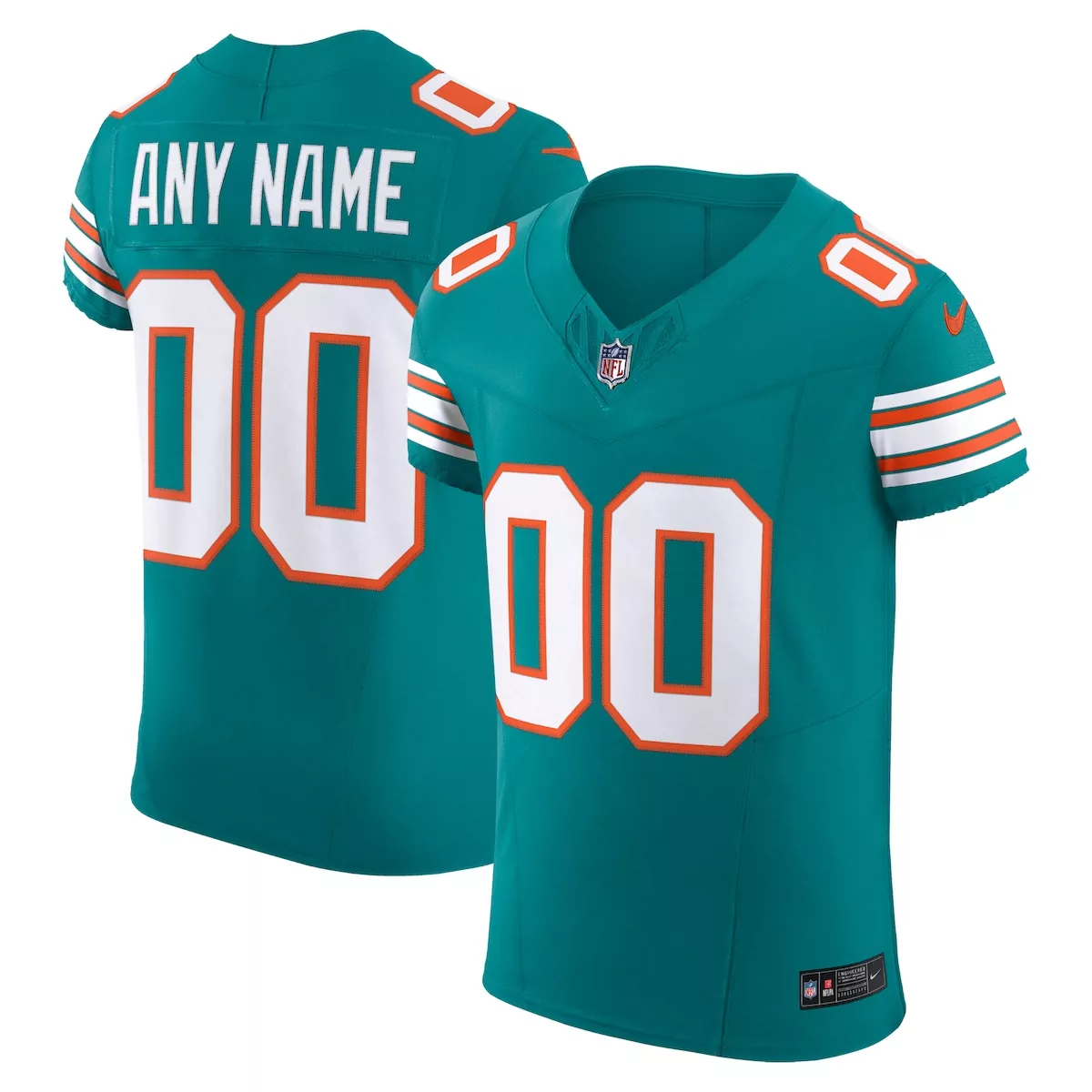 aqua miami dolphins alternate custom game jersey 60z