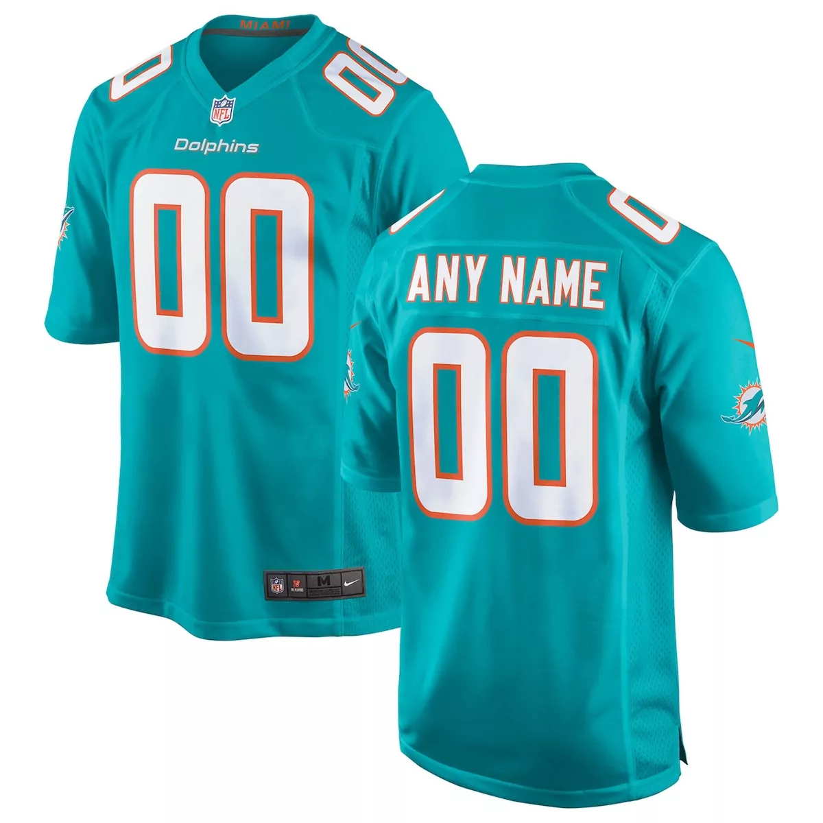 miami dolphins aqua custom game jersey awo
