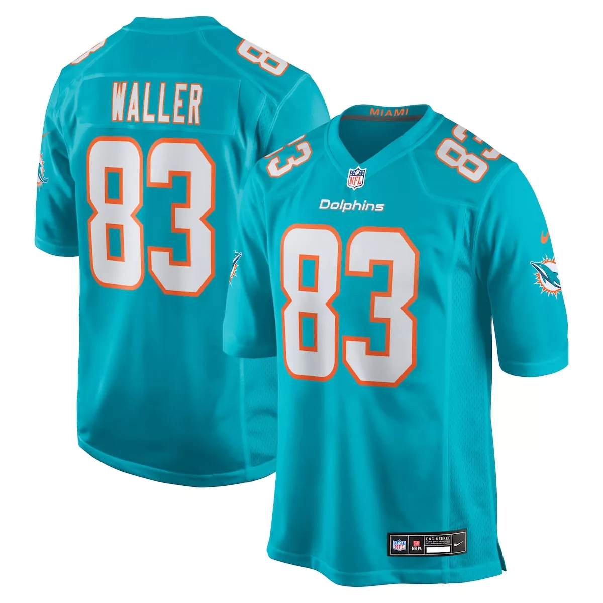 miami dolphins darren waller aqua team game jersey ydb