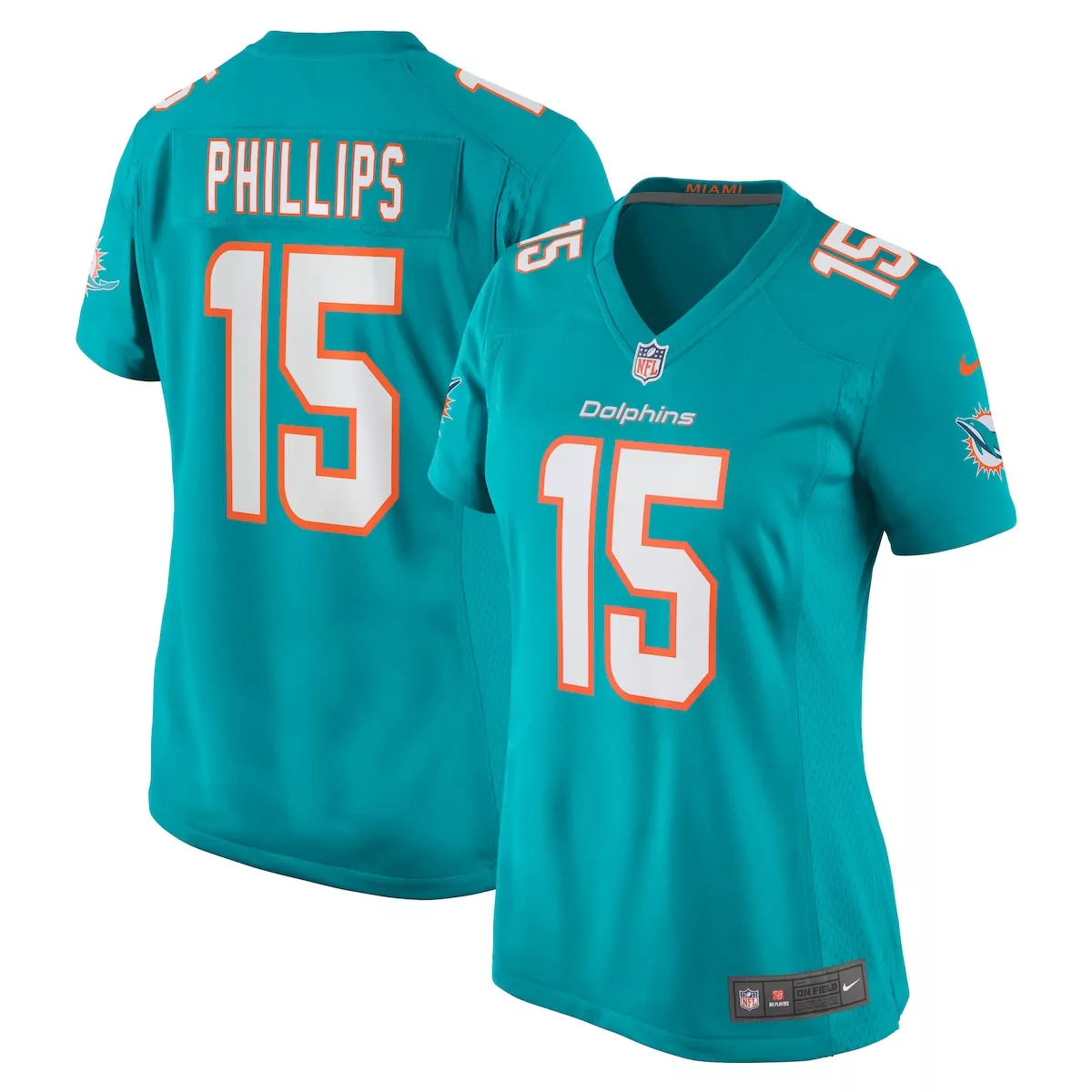 miami dolphins jaelan phillips aqua alternate game jersey fmm