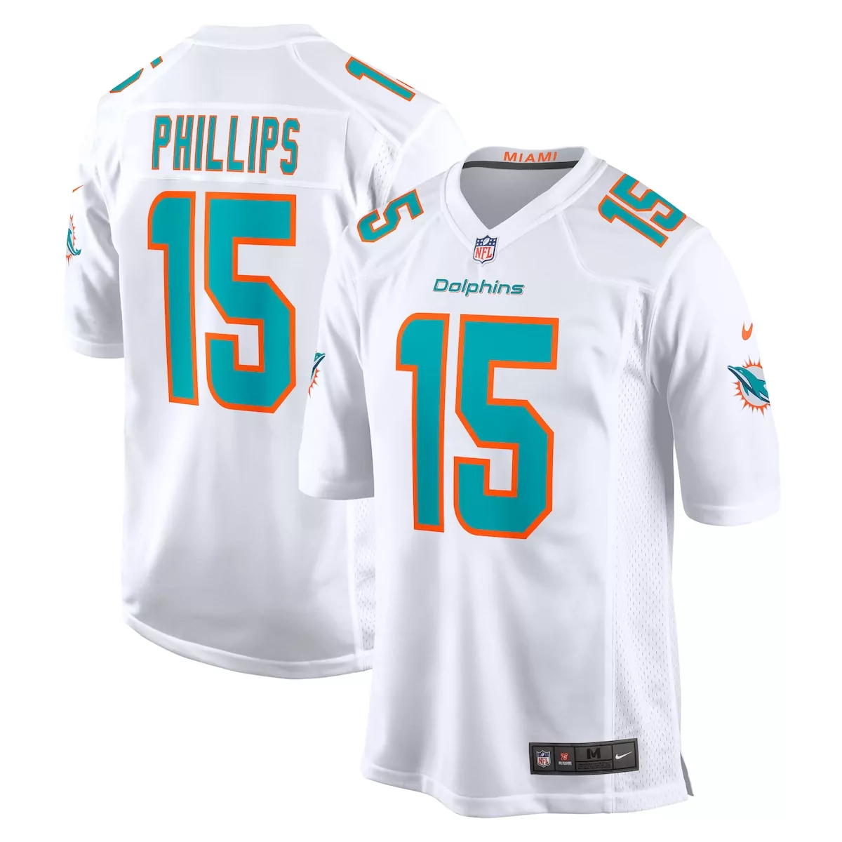 miami dolphins jaelan phillips white game jersey