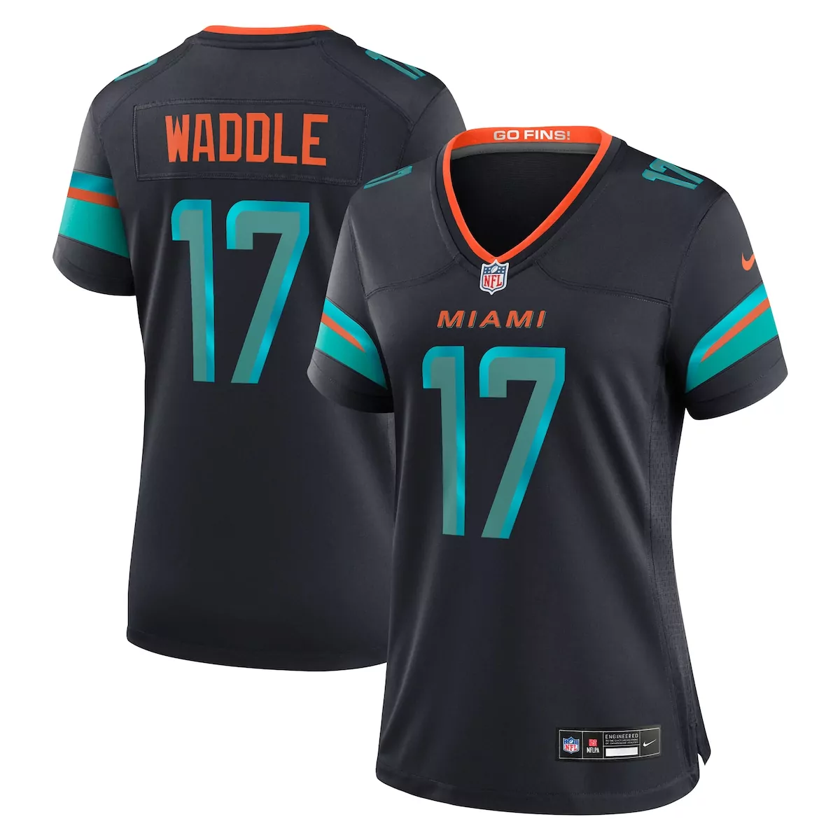 miami dolphins jaylen waddle pitch blue 2025 rivalries collection game jersey hup