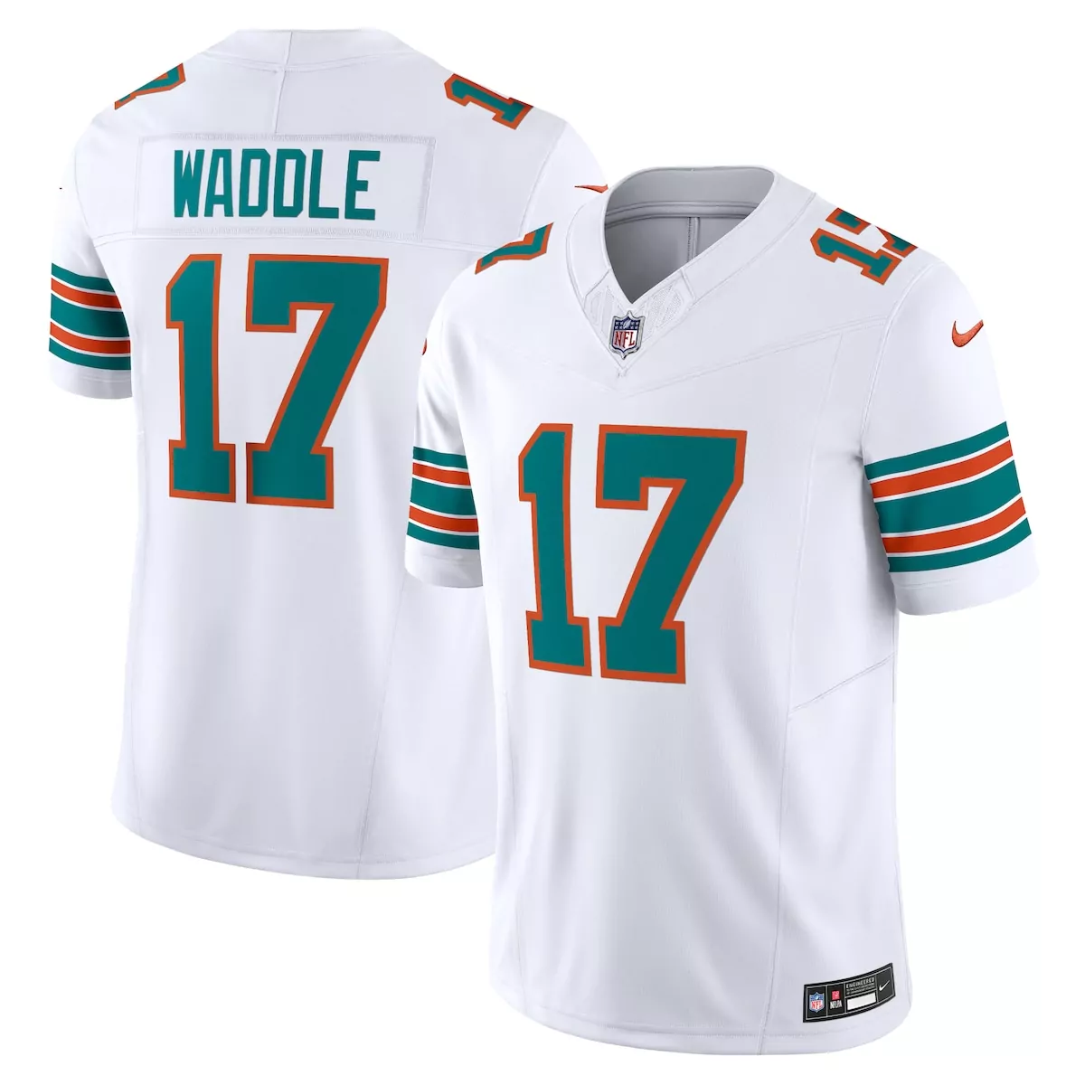 miami dolphins jaylen waddle white vapor f u s e limited jersey 5xz