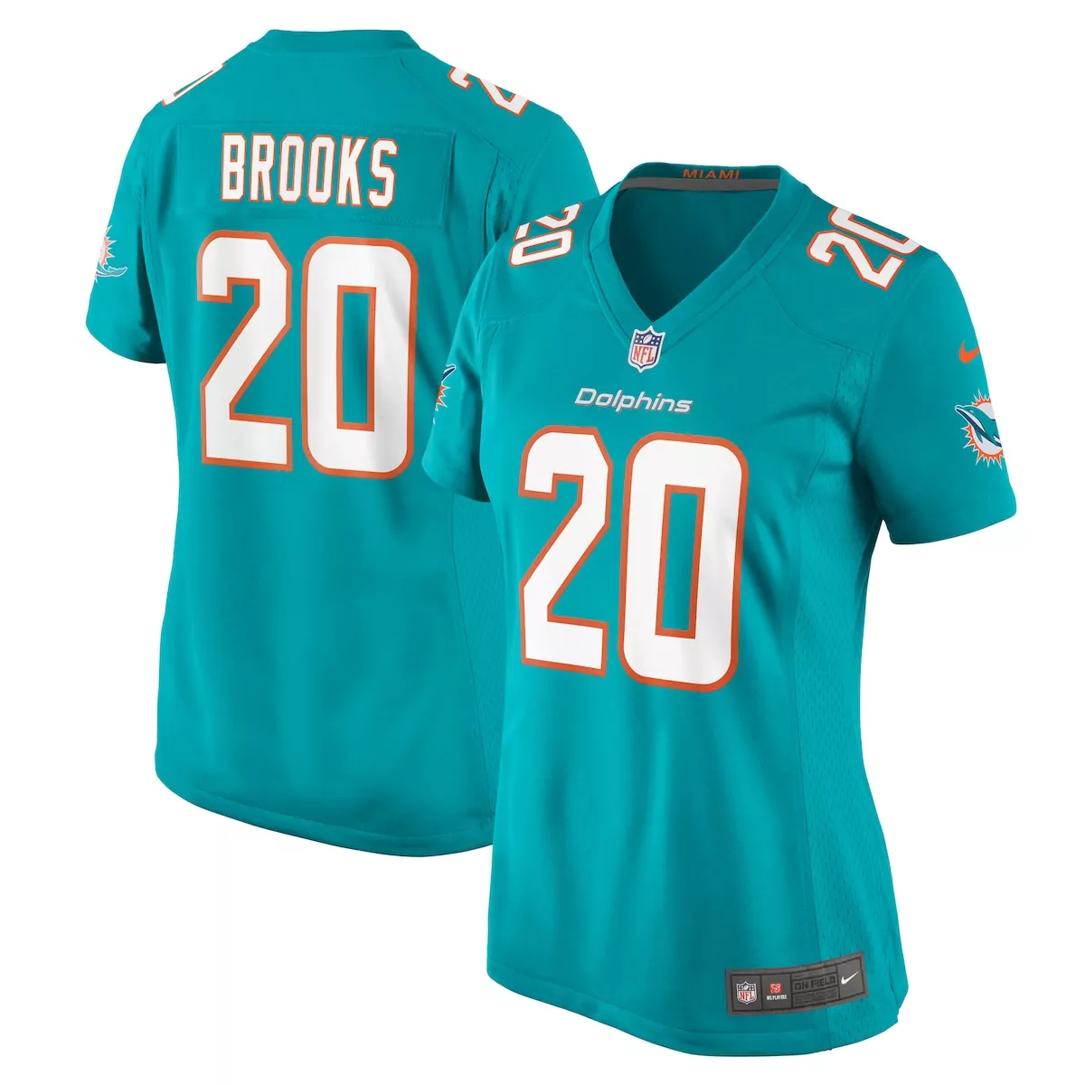 miami dolphins jordyn brooks aqua game jersey