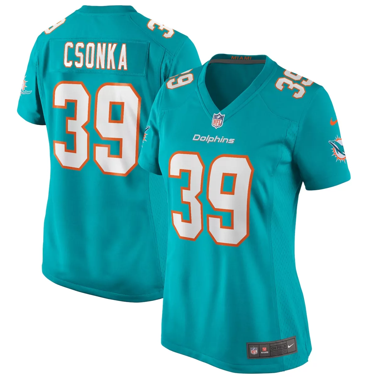 miami dolphins larry csonka aqua game retired player jersey