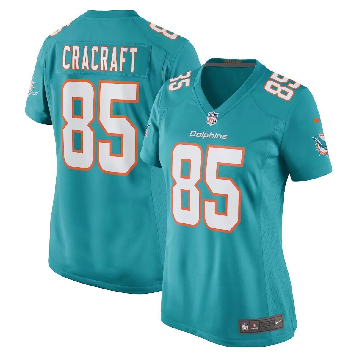 miami dolphins river cracraft aqua game player jersey