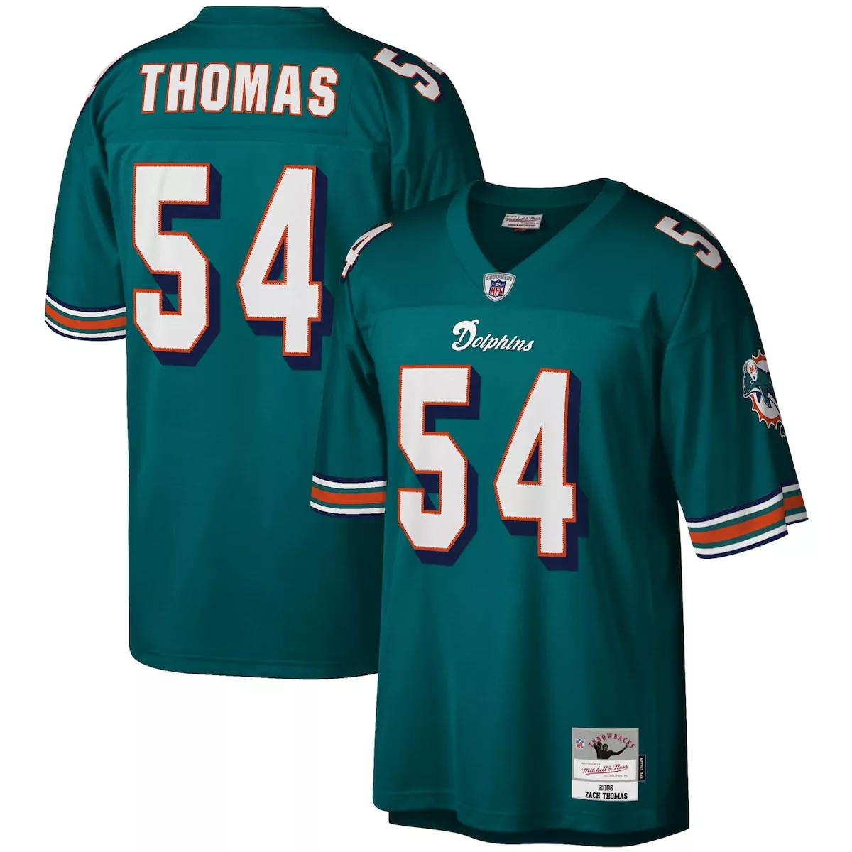 miami dolphins zach thomas aqua game retired player jersey