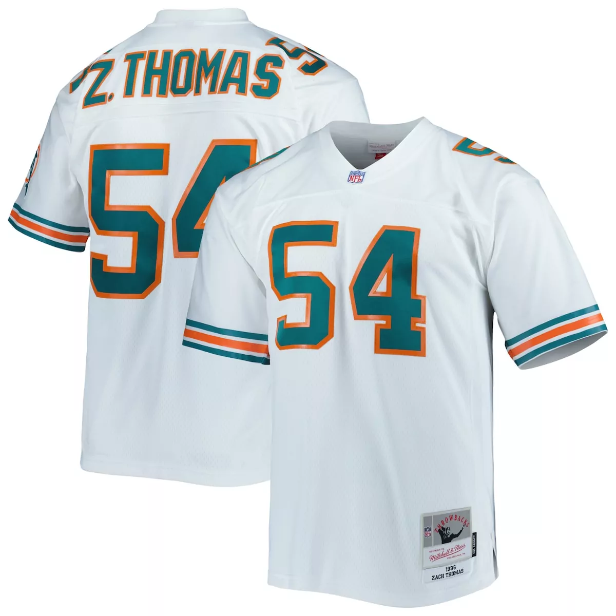 miami dolphins zach thomas aqua game retired player jersey