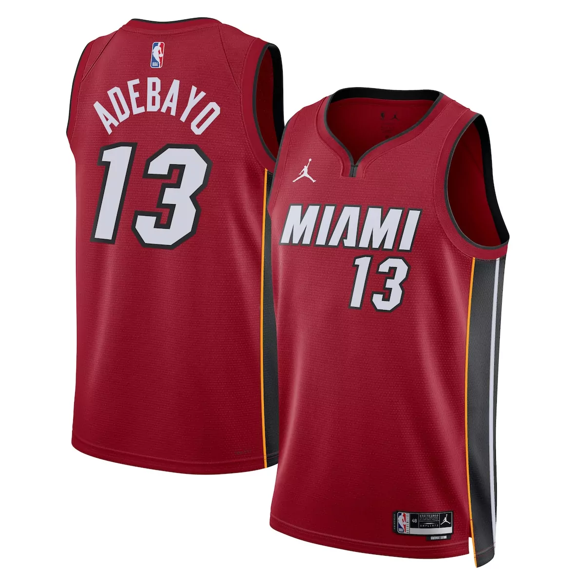 miami heat jordan statement edition jersey red bam adebayo unisex