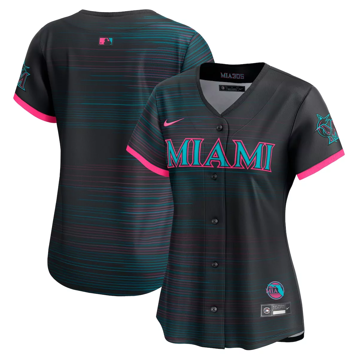 miami marlins black 2025 city connect limited jersey w7n