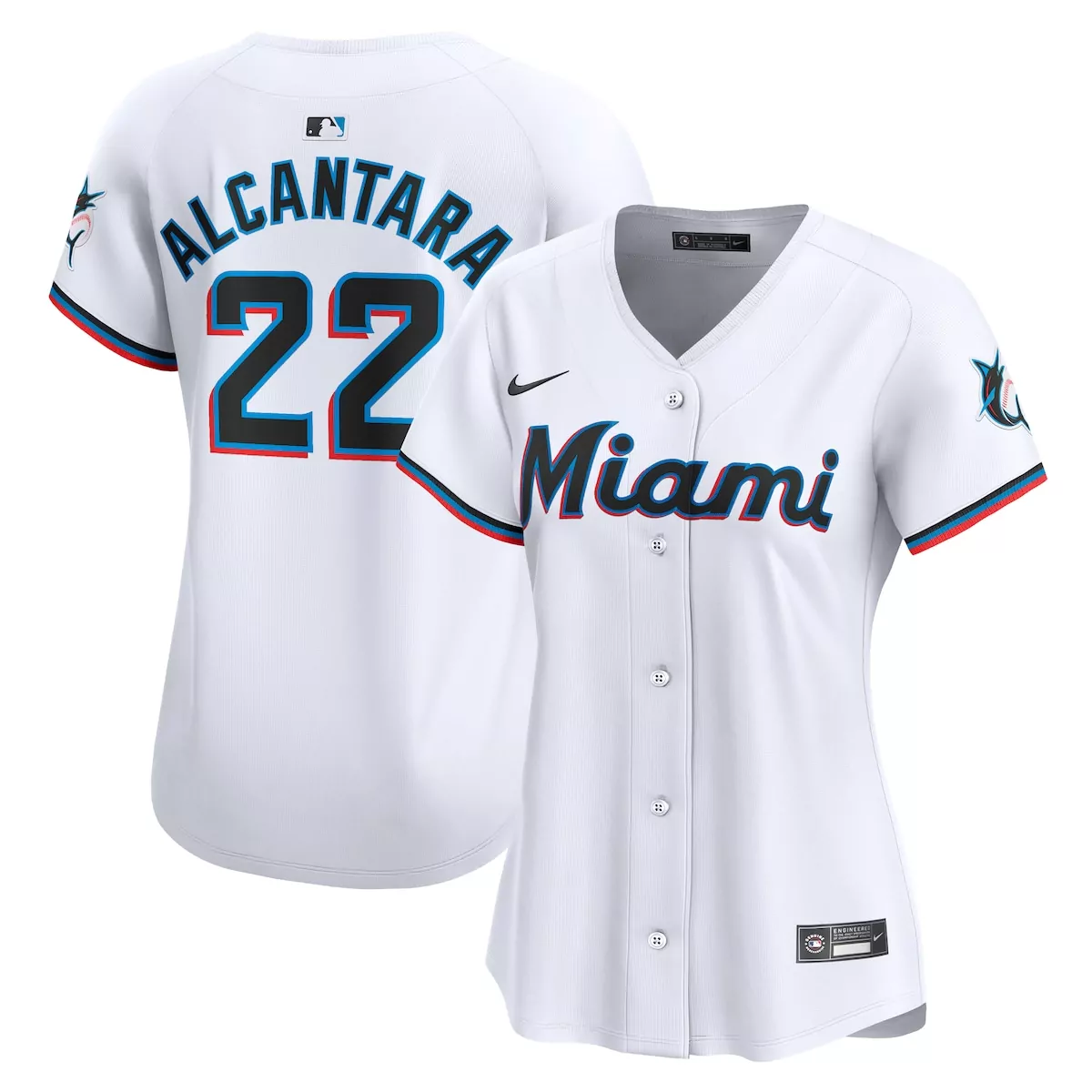 miami marlins sandy alcantara white home limited player jersey 2m7
