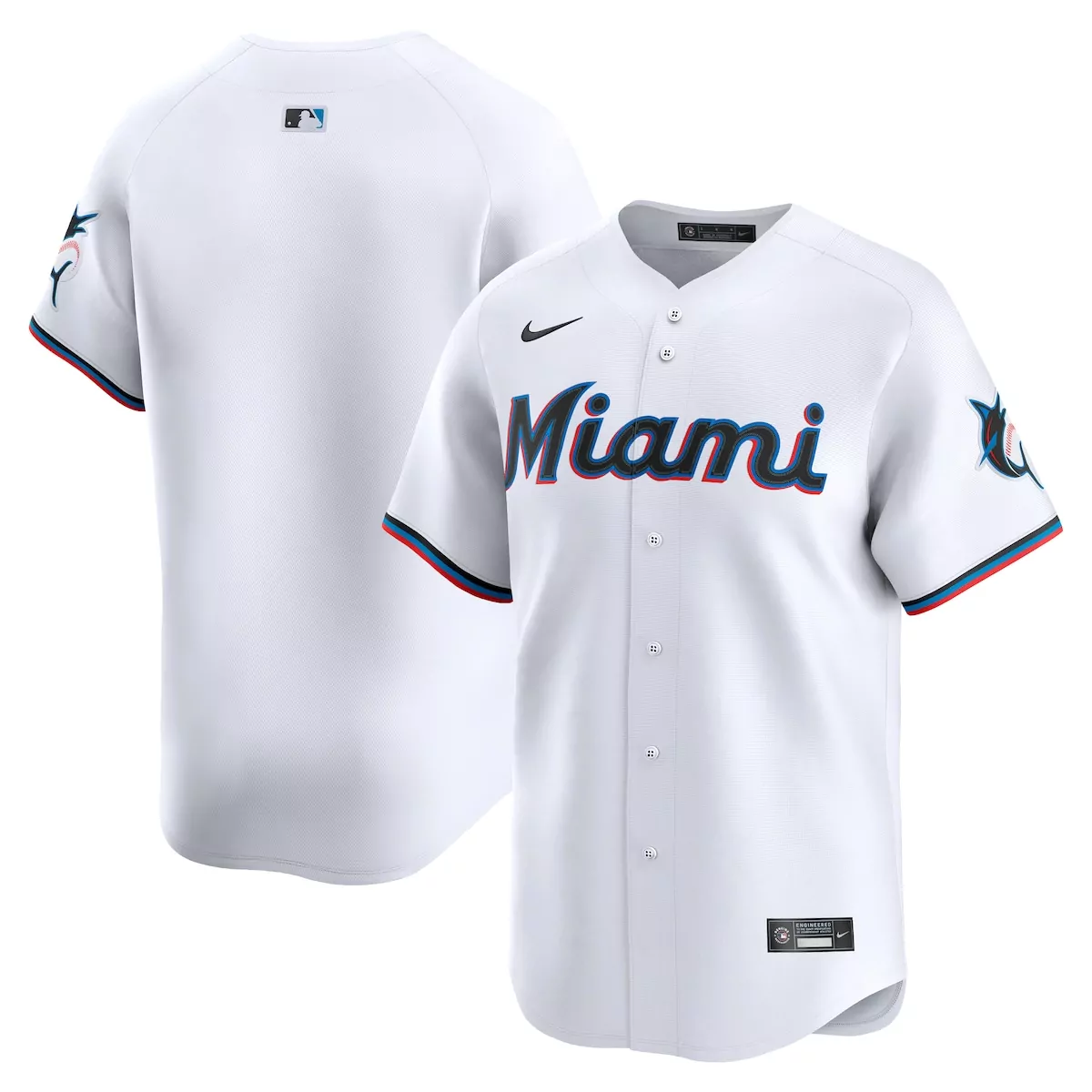 miami marlins white home limited jersey wzz
