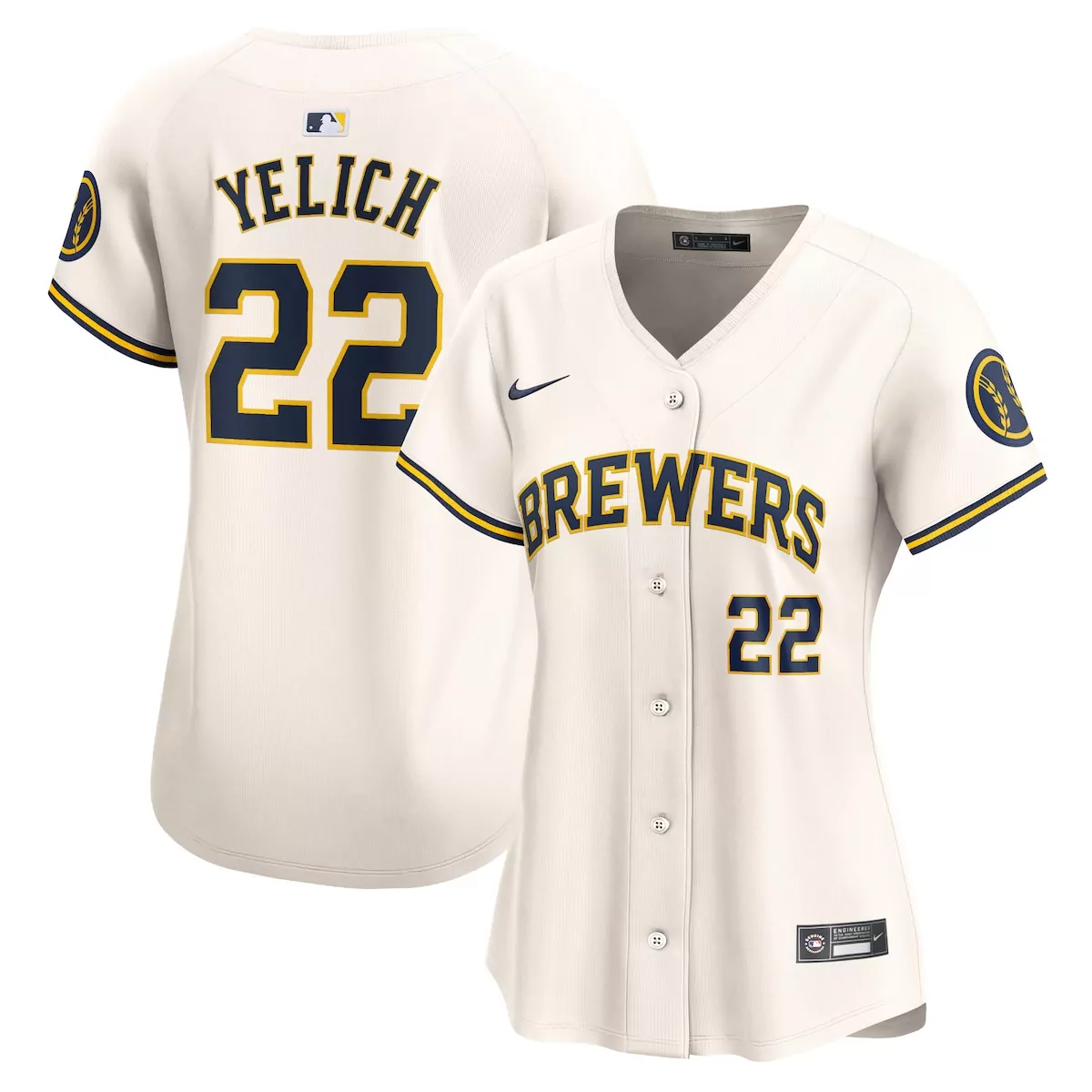 milwaukee brewers caleb durbin cream home jersey t8s