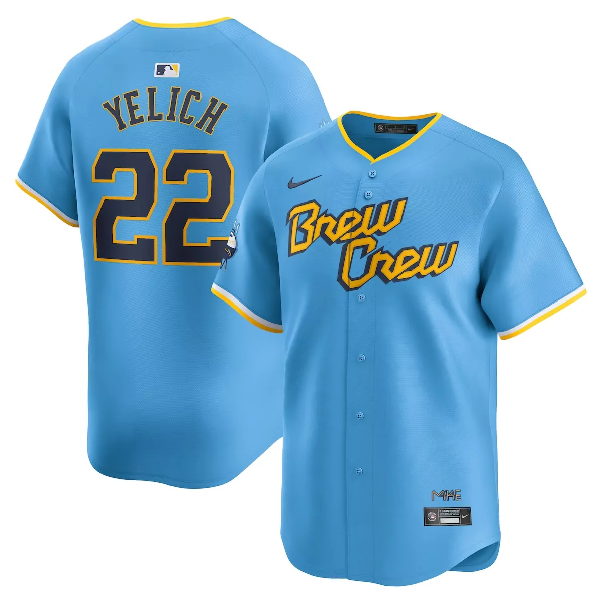 milwaukee brewers christian yelich navy alternate limited player jersey