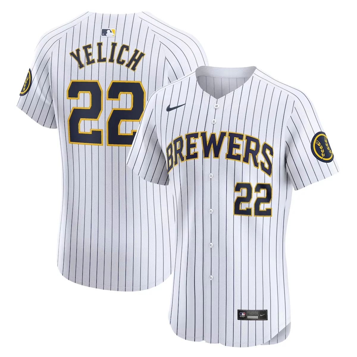 milwaukee brewers christian yelich white alternate alternate elite player jersey