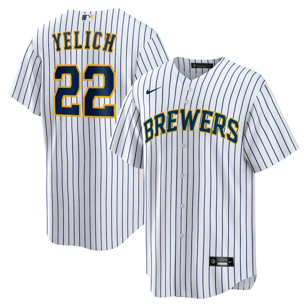 milwaukee brewers christian yelich white alternate alternate elite player jersey